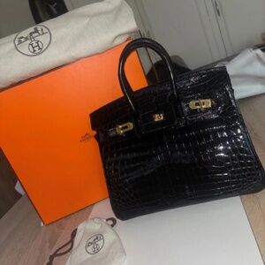 Hermès Birkin 30 Black Crocodile Niloticus